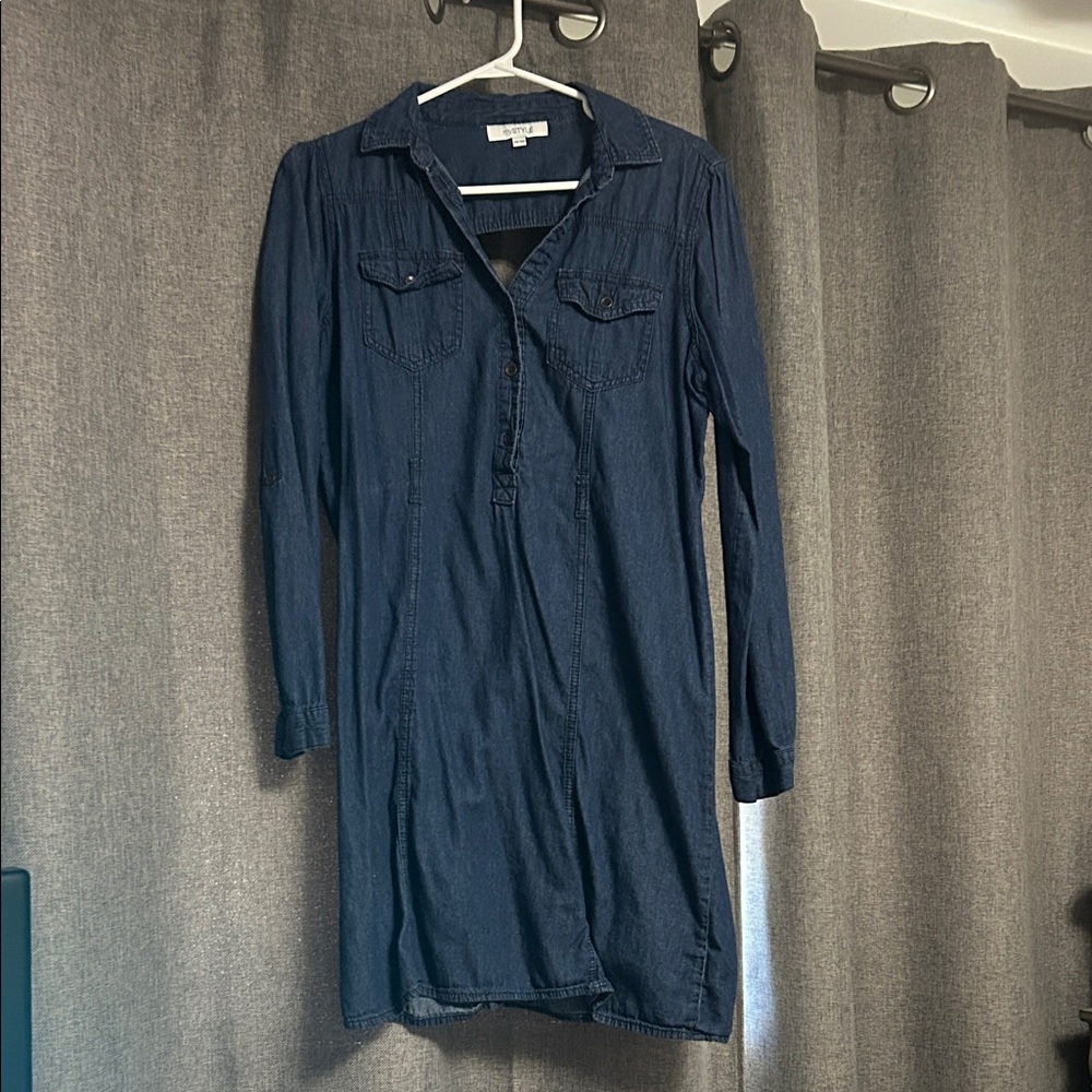 Denim Blue Shirt Dress